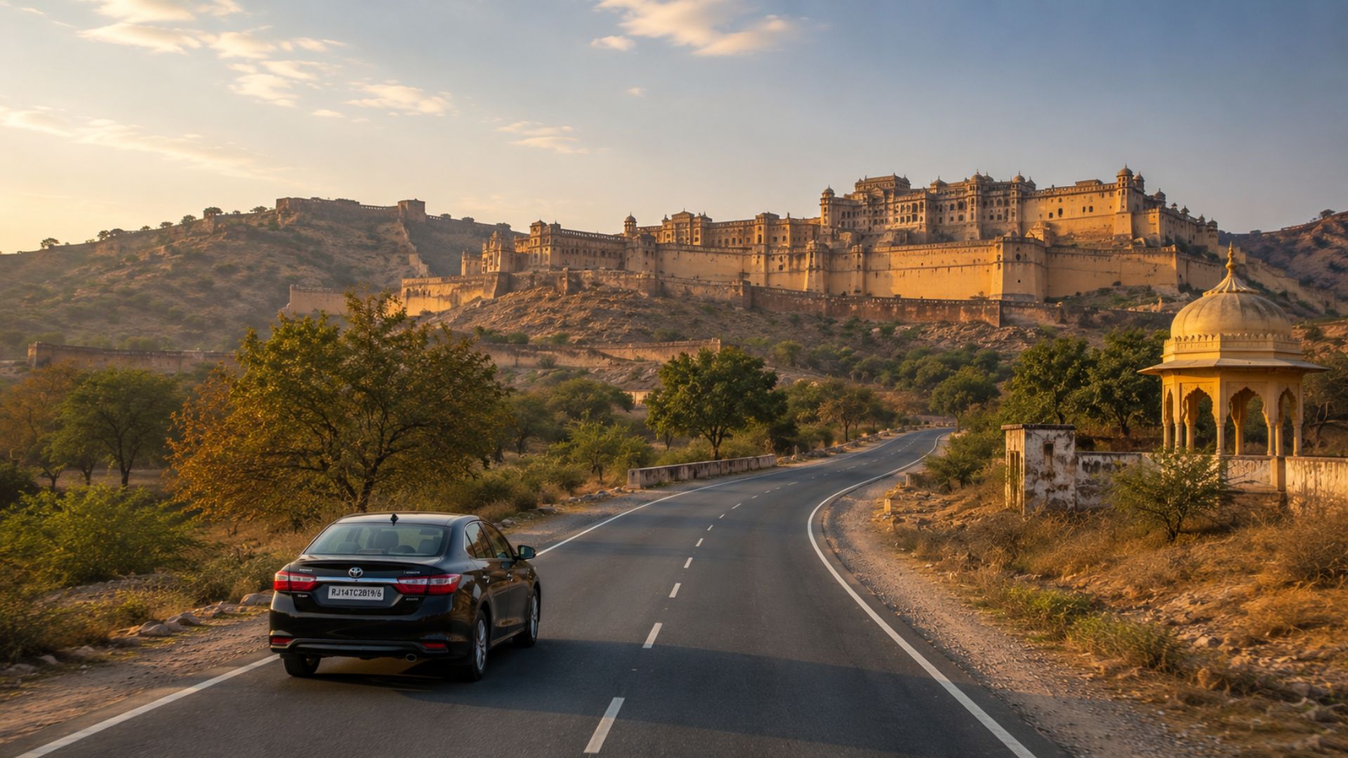 Road journey through North India